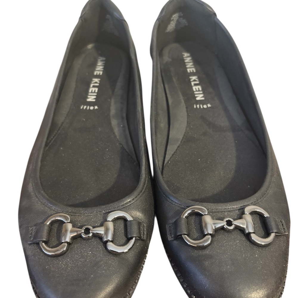 Anne Klein Cora Ballet Flat Shoes 9.5m Black